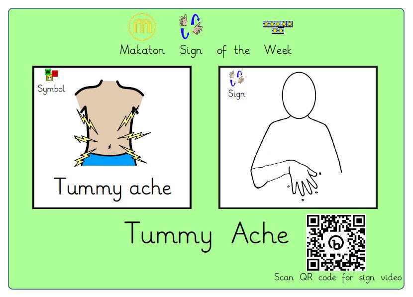 Makaton sign of the week Tummy Ache 18/04/2023 News Bradstow School