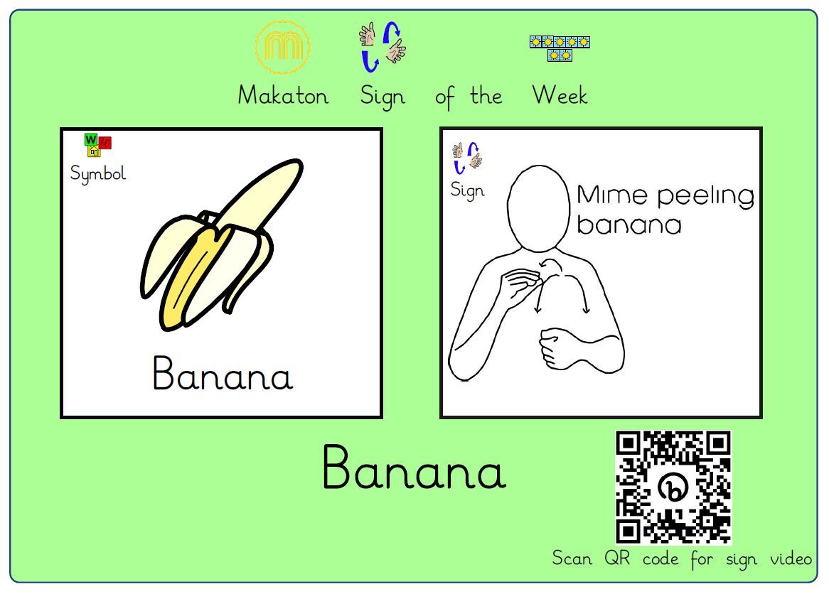 Makaton sign of the week banana 22 05 2023 news bradstow school