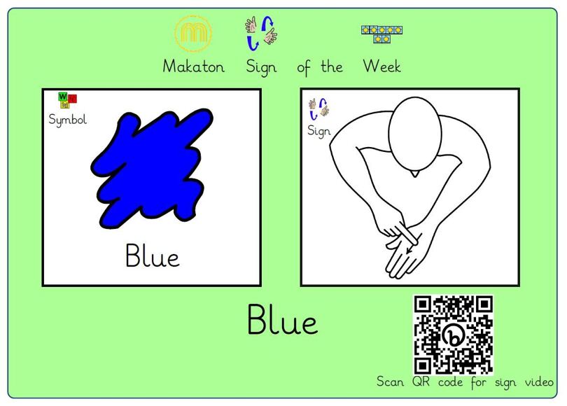 Makaton sign of the week Blue 17 July 2023 News Bradstow School