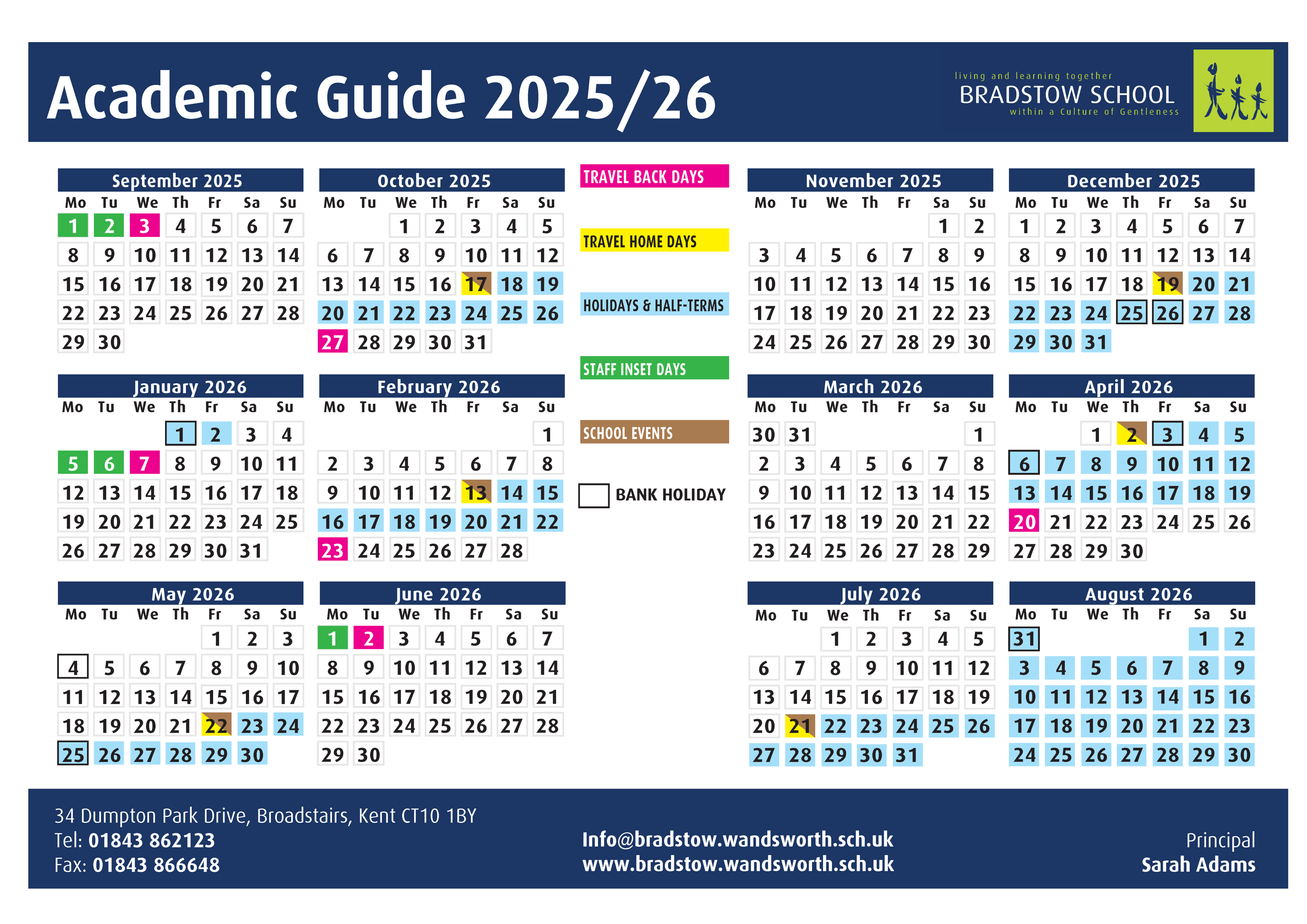 Calendar layout 2025 26